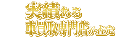 実績ある車買取専門店が査定